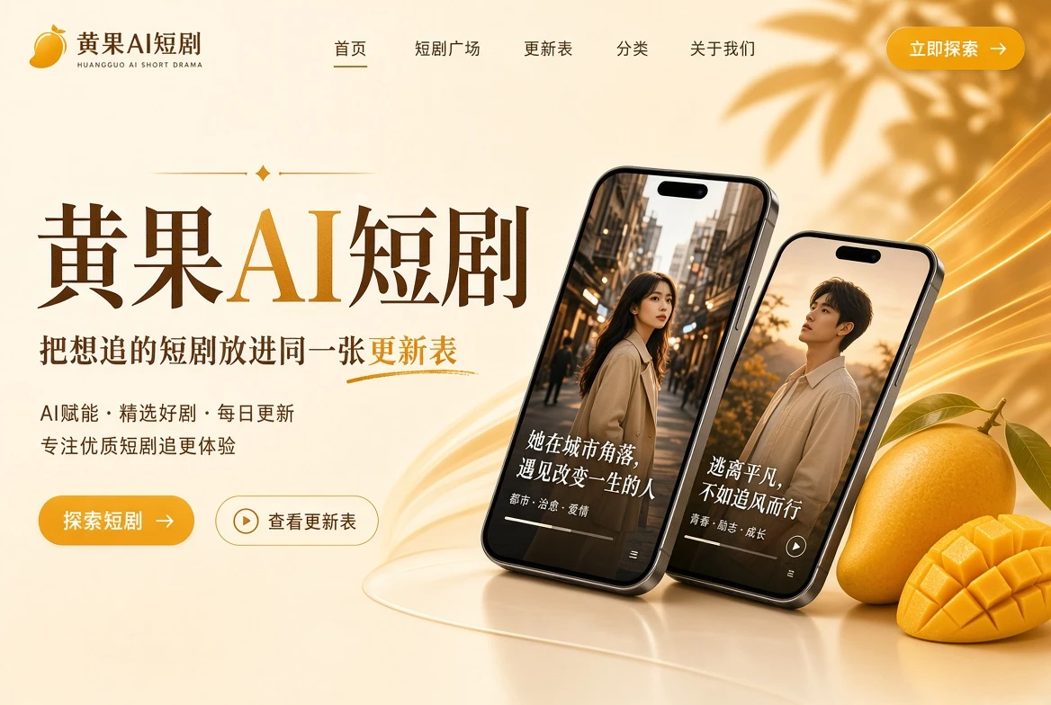黄果AI短剧品牌横幅